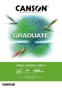 Canson Graduate blok za crtanje beli 160 g/m² 30 listova A5 lepljen