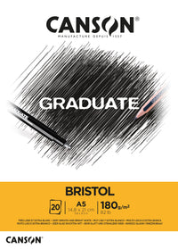 Canson Graduate Bristol blok za crtanje 180 g/m² - 20 listova, A5 lepljen