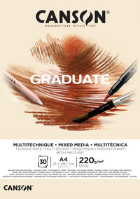 Canson Graduate Mix Media blok Natural 220 g 30 listova A4 lepljen