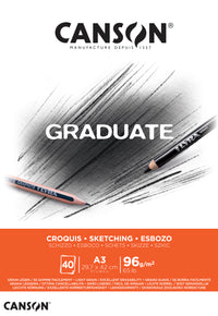 Canson Graduate blok za skiciranje 96 g/m² 40L A3 lepljen