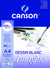 CANSON Imagine blok za skiciranje 200 g/m² 50L A4 sitnozrnat lepljen