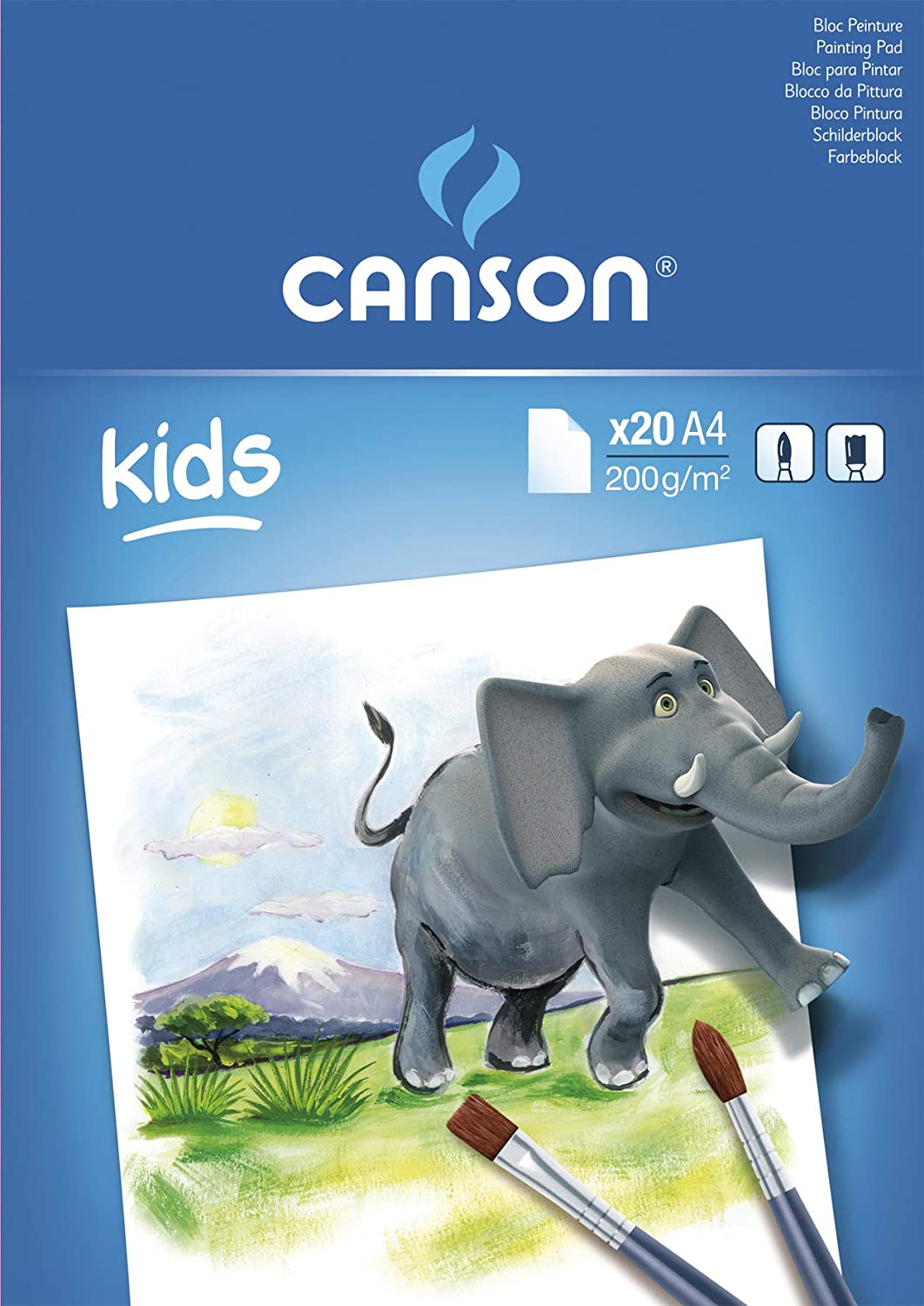 CANSON Kids blok za crtanje 200 g/m² 20 listova A4 lepljen