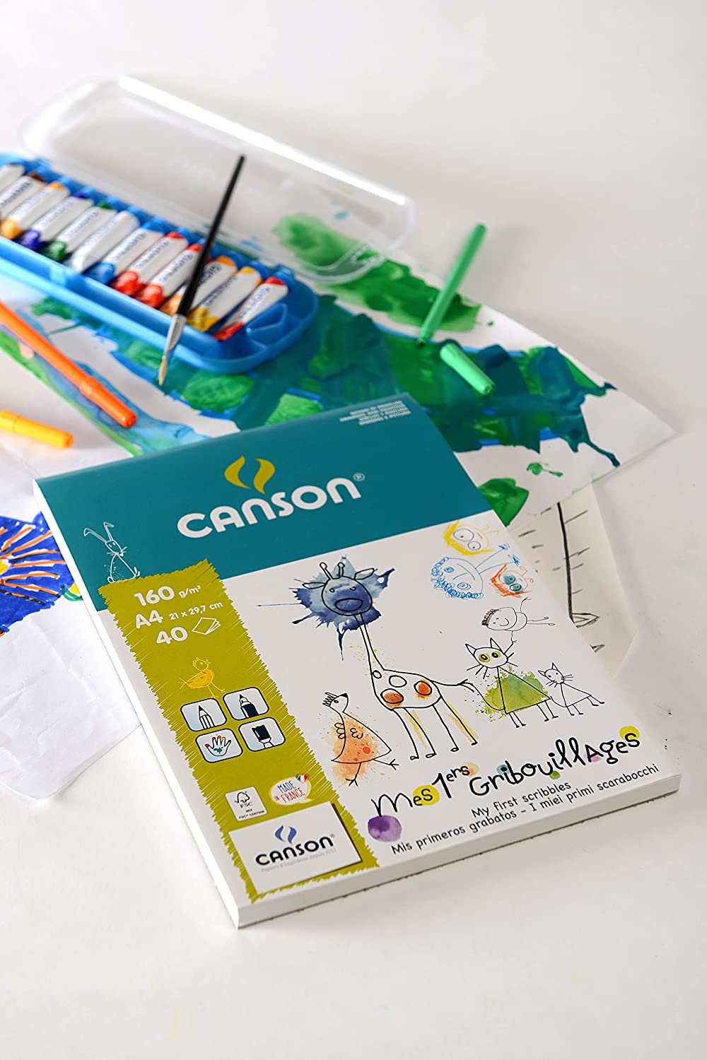 Dečiji skicenblok CANSON Kids 160 g/m² A4 lepljen - 40 listova