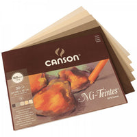 Canson Mi-Teintes lepljeni blok za pastel 160 g/m² 30 listova Earth - 32 x 41 cm