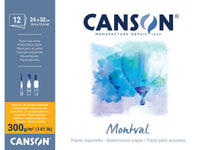 CANSON Montval akvarel blok CP 300 g/m² - 12 listova, 24 x 32 cm, lepljen