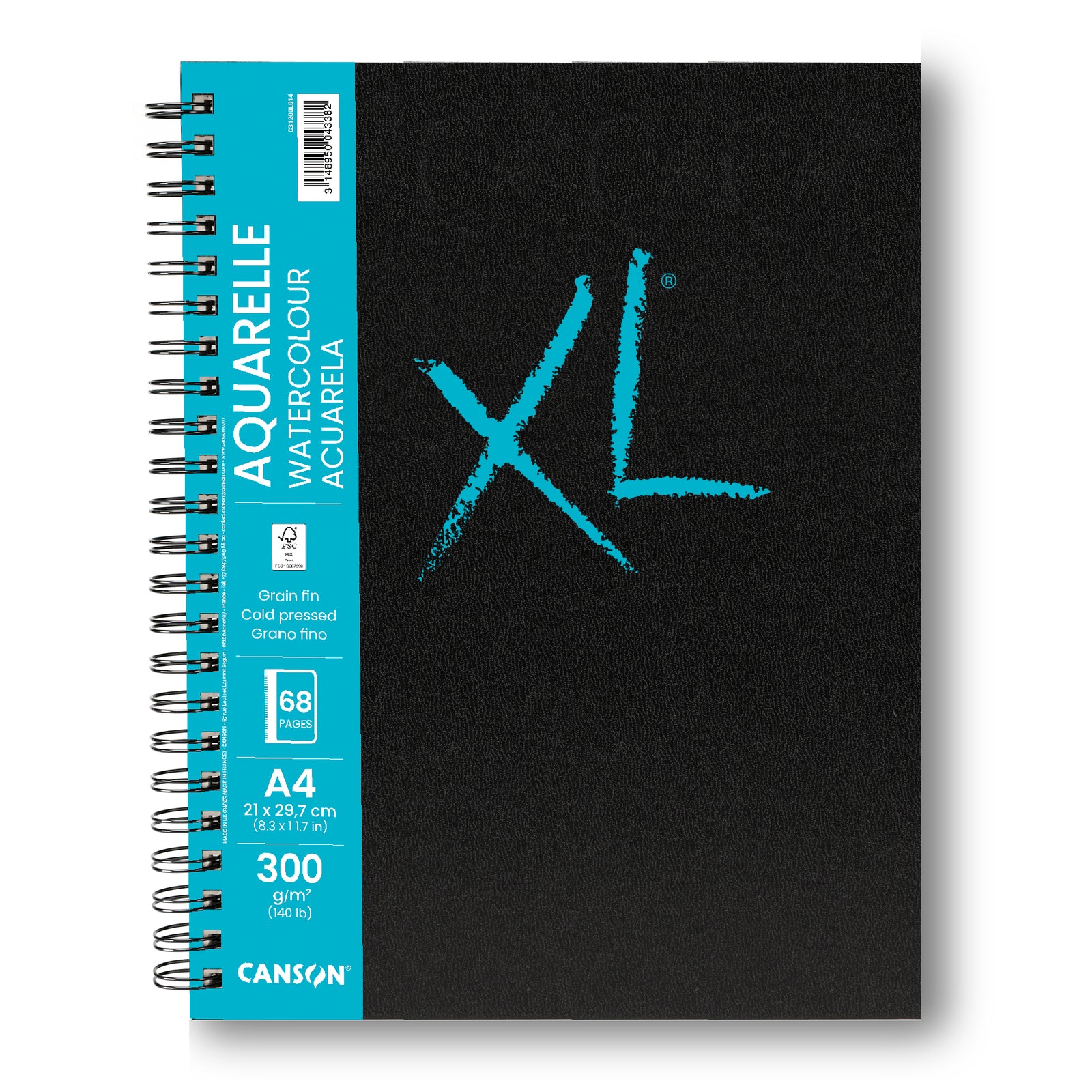 Canson XL Aquarelle akvarel blok sa spiralom A4 300 g 68 listova
