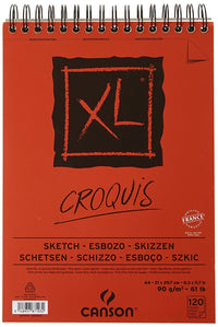CANSON XL Croquis blok za crtanje 90 g/m² A3 - 120 listova, spiralni povez gore