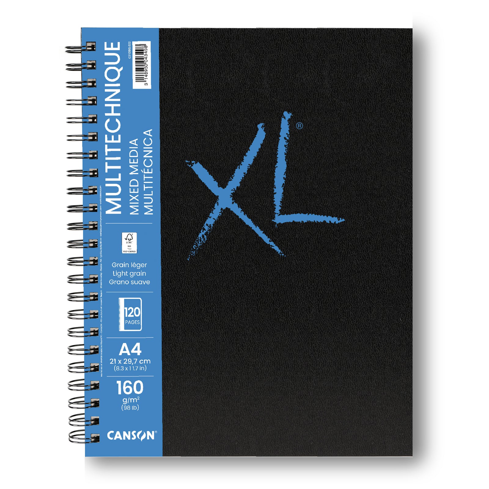 CANSON Canson XL Mix Media lepljeni blok 160 g - 120 listova, A4