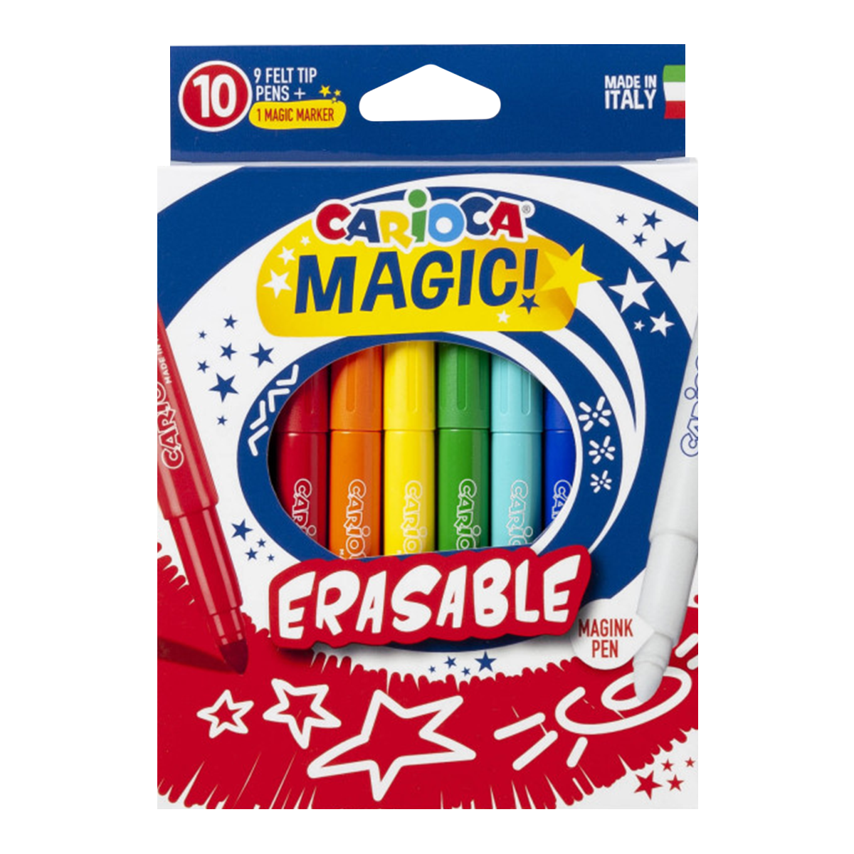 Carioca magični flomasteri - brisivi, 10 kom, miks boja