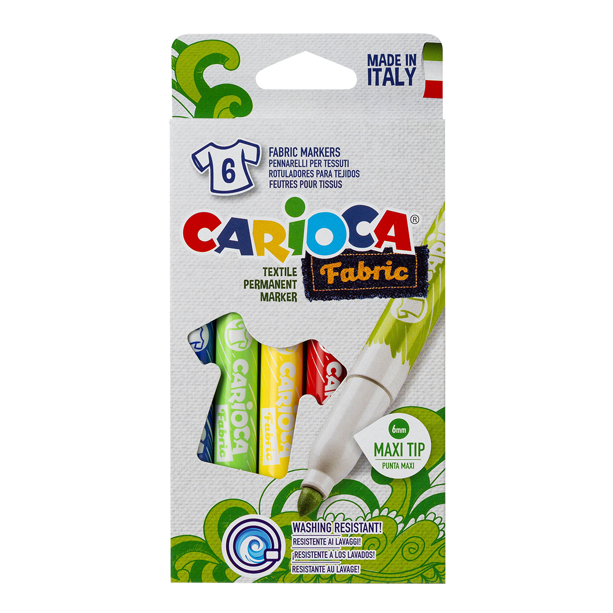 Carioca markeri za tekstil, maxi vrh, miks boja