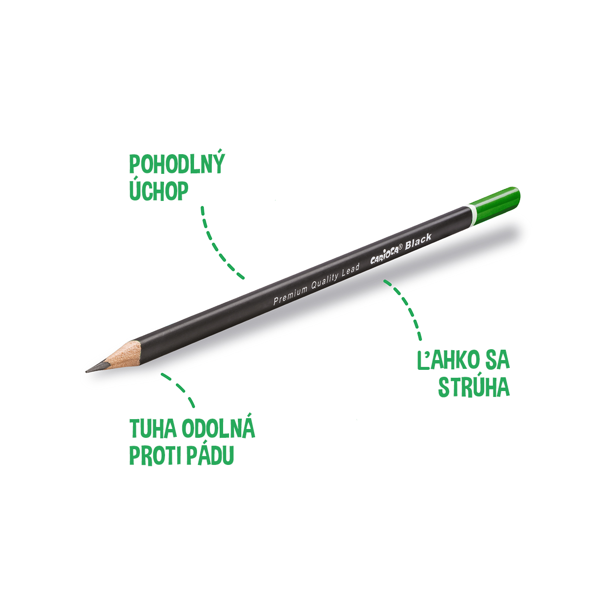 Carioca trougaona olovka Black, 12 kom