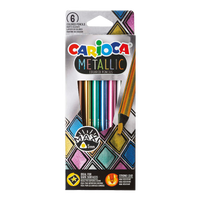 Carioca trouglaste metalik bojice Metallic, 6 kom