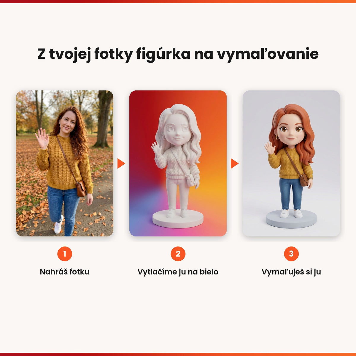 Chibi figurica od fotografije za bojenje