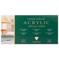 Clairefontaine akrilni blok 360 g/m² – 10 listova, 20 x 40 cm lepljen