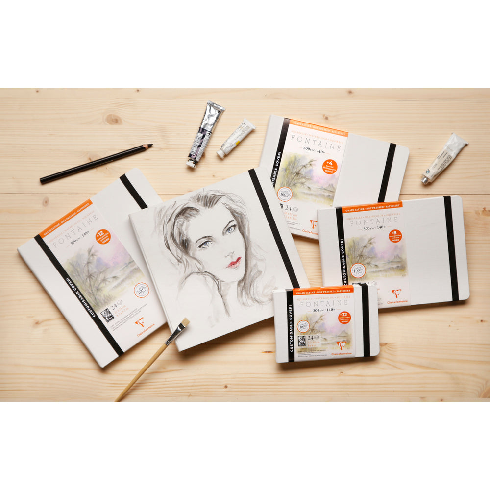 Clairefontaine Fontaine akvarel blok u tvrdom povezu HP 300 g 24L