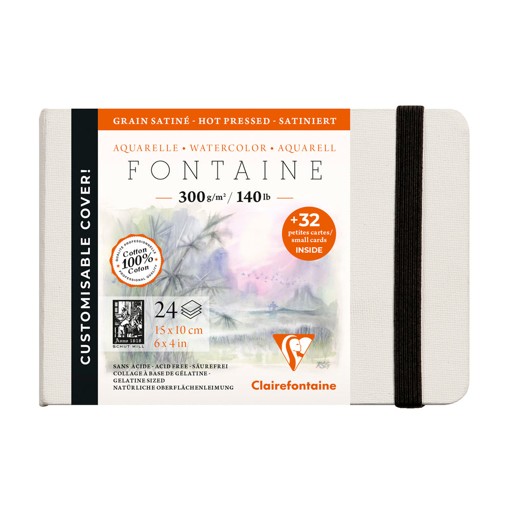 Clairefontaine Fontaine akvarel blok u tvrdom povezu HP 300 g 24L