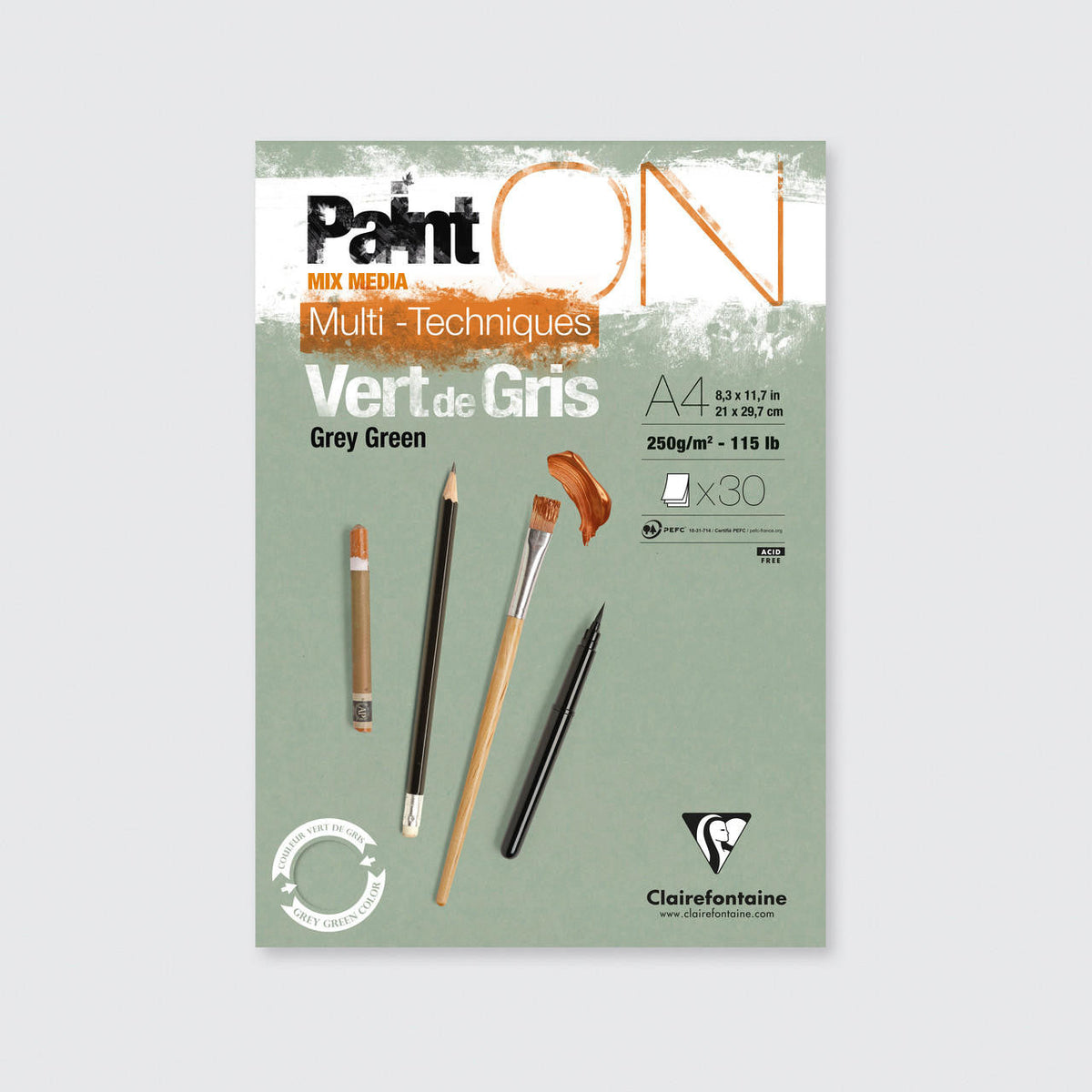 Clairefontaine Paint'On Mix Media blok 250 g lepljen