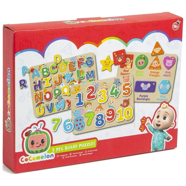 Cocomelon set 3x drvena slagalica