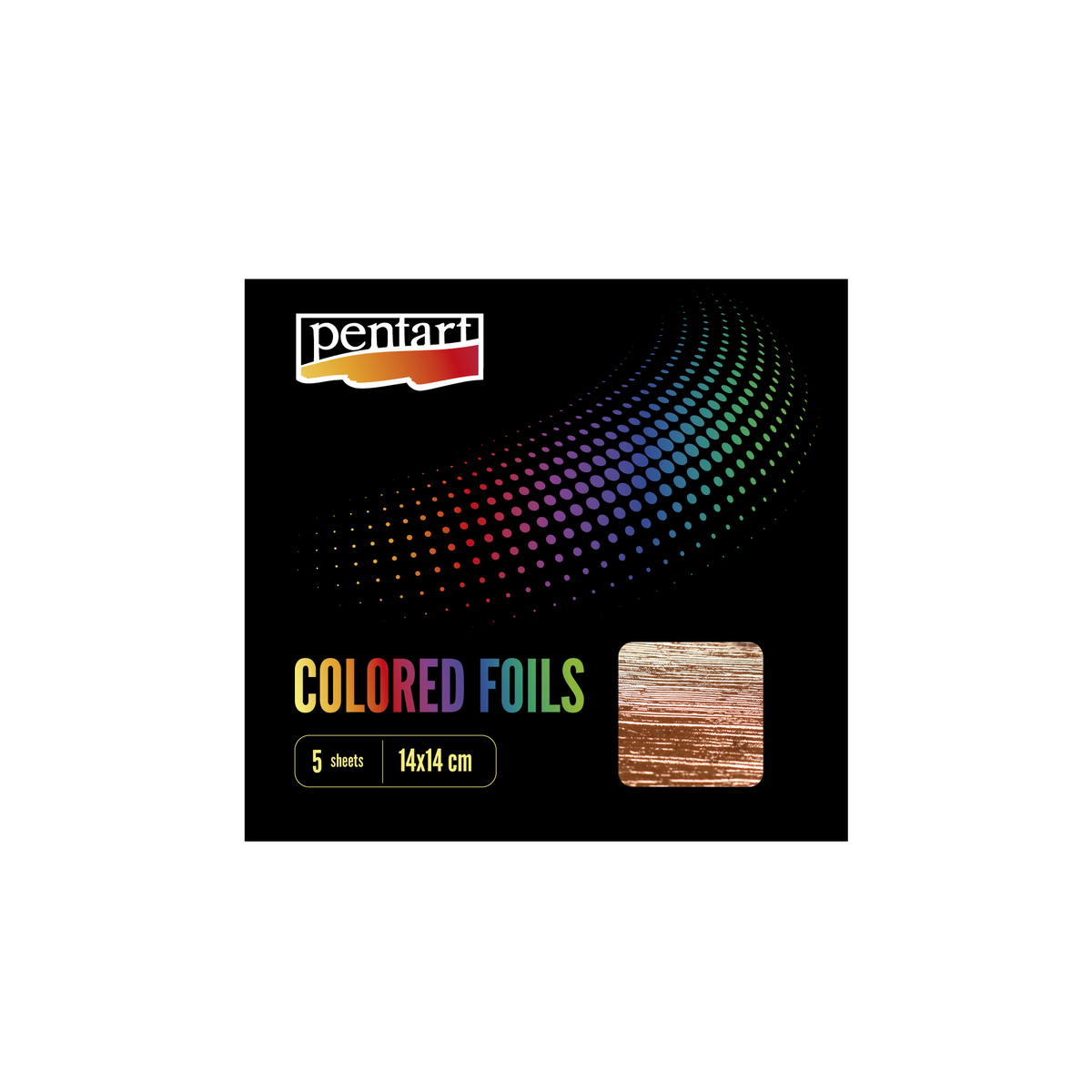 Colored foil sheets 14x14 cm 5 gold – roze