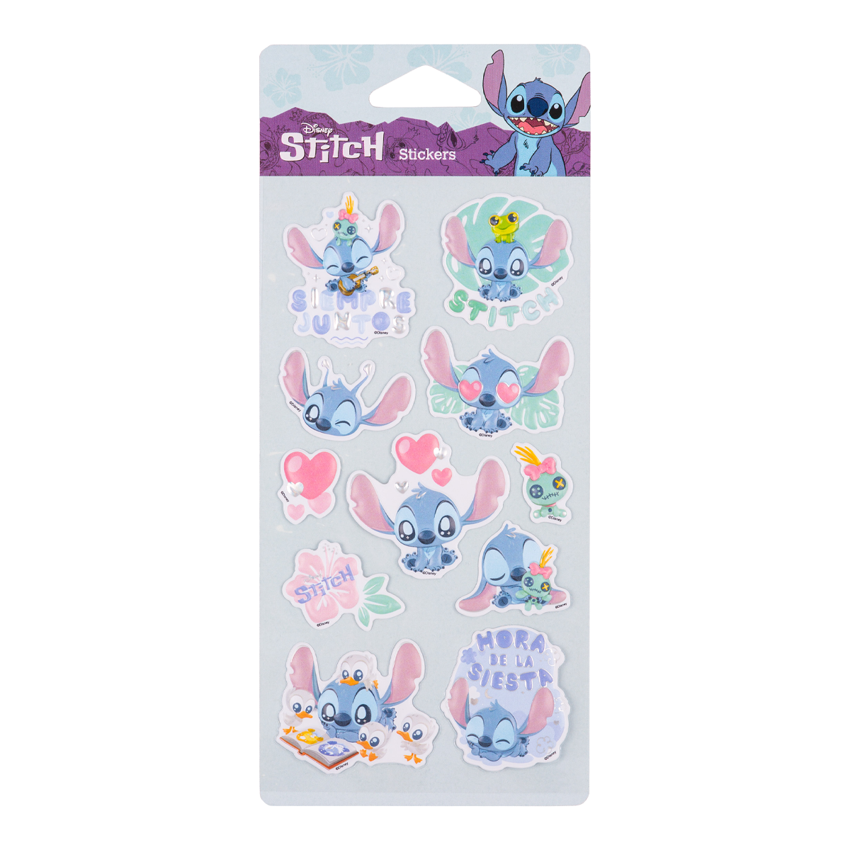 Colorino Pop-Up nalepnice Stitch Pastel 1, miks motiva