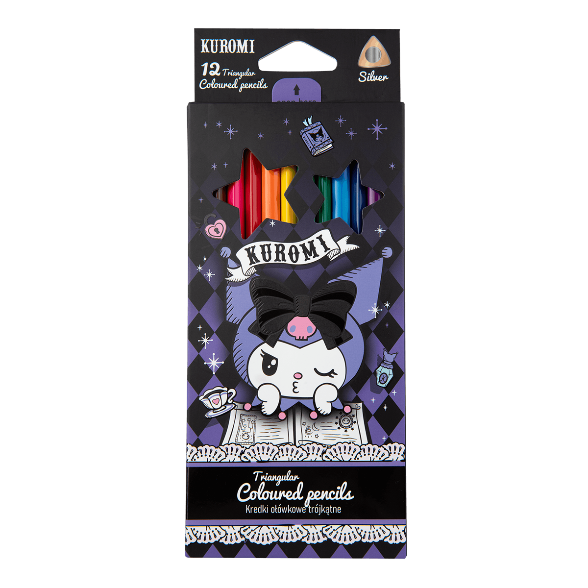 Colorino trouglaste drvene bojice Kuromi, 12 boja