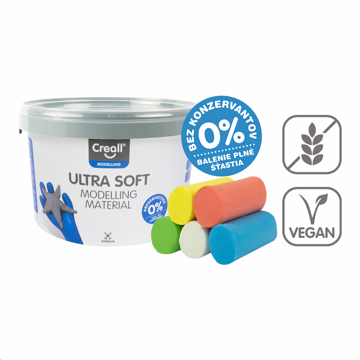 Creall masa za modelovanje Ultra soft, 5 g, posudica, miks boja – × 220