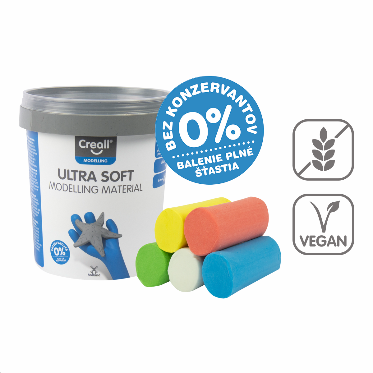 Creall masa za modelovanje Ultra soft, 5 g, posudica, miks boja – × 60