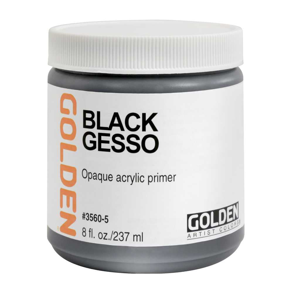 Crni akrilni gesso GOLDEN Black Gesso