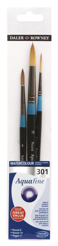 DALER ROWNEY Aquafine 301 set četkica za akvarel i gvaš - 3 kom