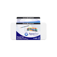 DALER ROWNEY Aquafine akvarel putni set 24 polu-posudica sa četkicom