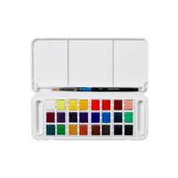 DALER ROWNEY Aquafine akvarel putni set 24 polu-posudica sa četkicom