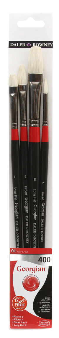 DALER ROWNEY D&R Georgian 400 set četkica za ulje prirodna svinjska dlaka 4 kom