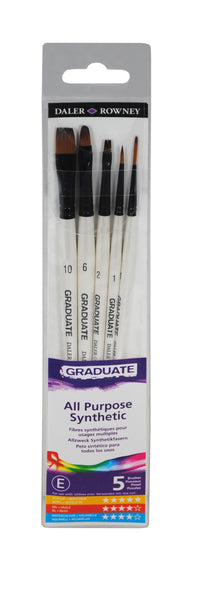 Set univerzalnih sintetičkih četkica DALER ROWNEY Graduate – 5 kom