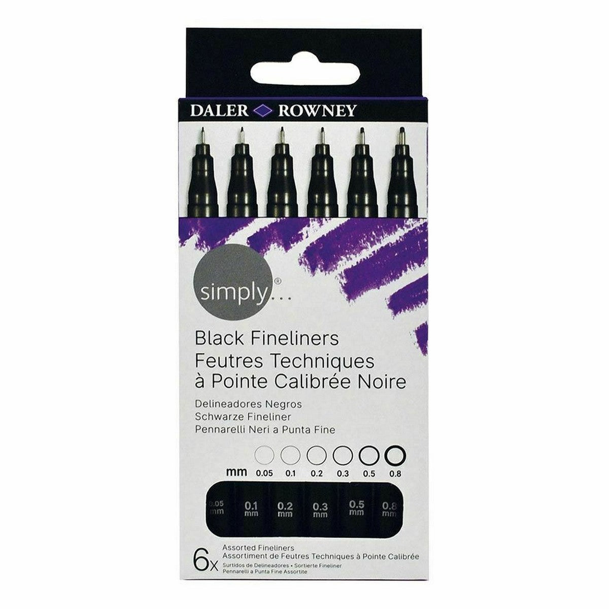 DALER ROWNEY D&R Simply set lajnera 0,05 do 0,8 mm