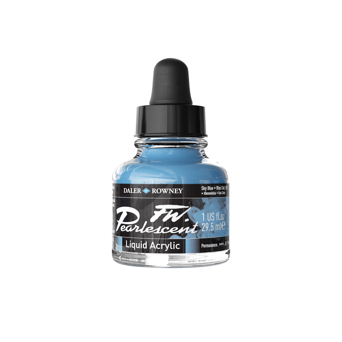 DALER ROWNEY FW sedefasto akrilno mastilo 29,5 ml – Nebesko plava