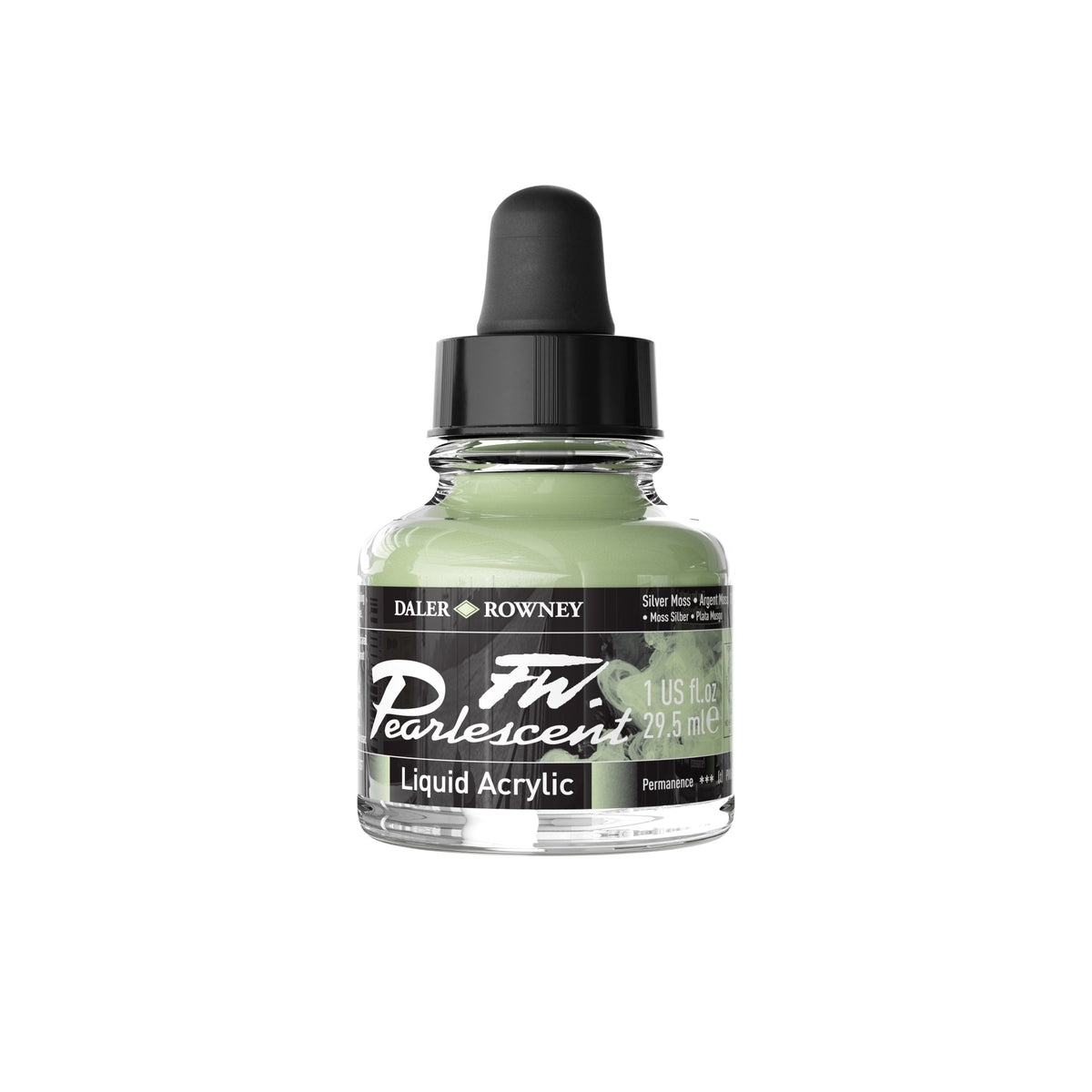 DALER ROWNEY FW sedefasto akrilno mastilo 29,5 ml – Srebrna mahovina