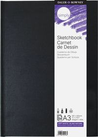 DALER ROWNEY Simply skicen blok ekstra beli 100 g 54 lista A3 tvrdi povez