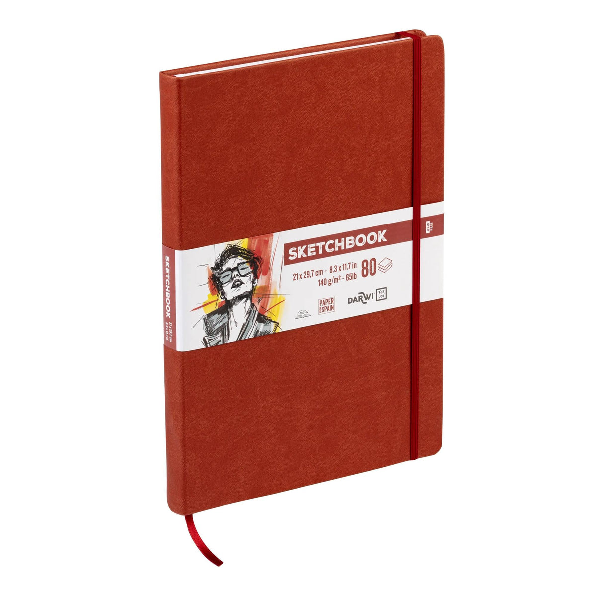 DARWI blok za skiciranje Terracotta A4 140 g 80L