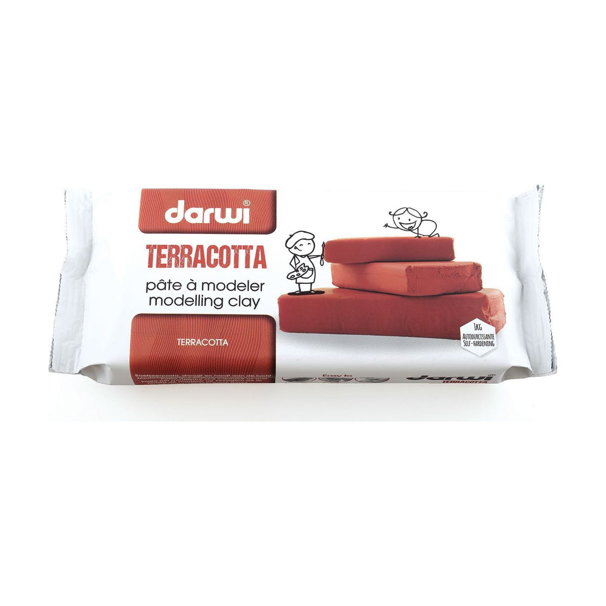 DARWI samoošćavajuća masa za modelovanje 1000 g terakota