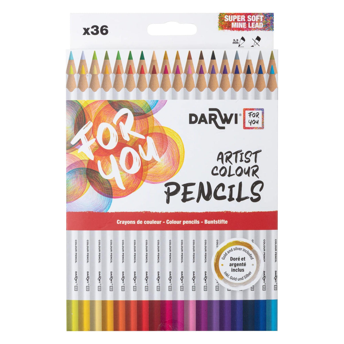 DARWI set drvenih bojica 36 kom