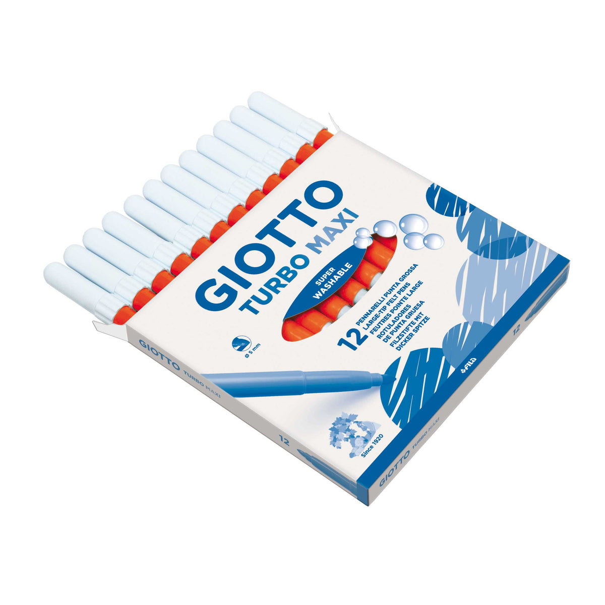 Debele perive flomasteri GIOTTO Turbo Maxi 5 mm – narandžasta