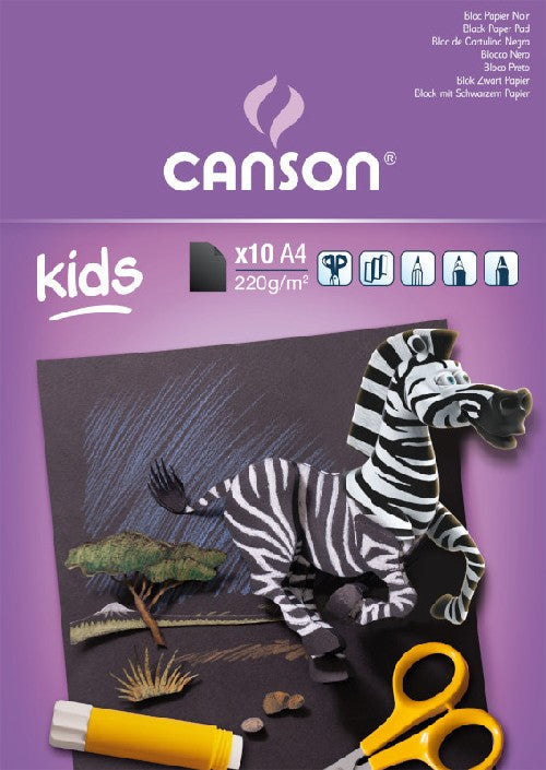 Dečiji blok za skiciranje CANSON Kids 220 g - 10 listova, 24 x 32 cm, lepljen