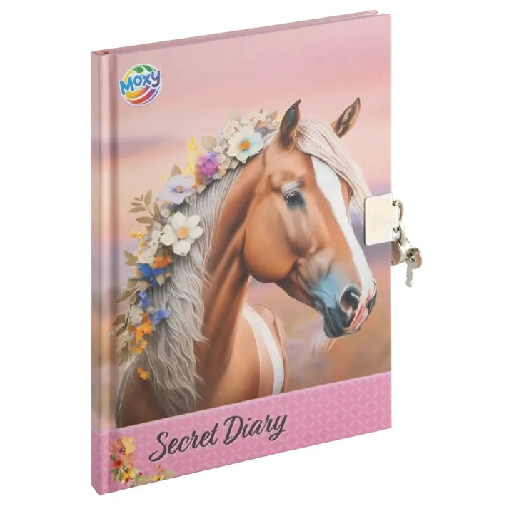 Dnevnik sa tajnom Horse Secret sa katancem i ključem A5 60 listova by MOXY | artmie.rs