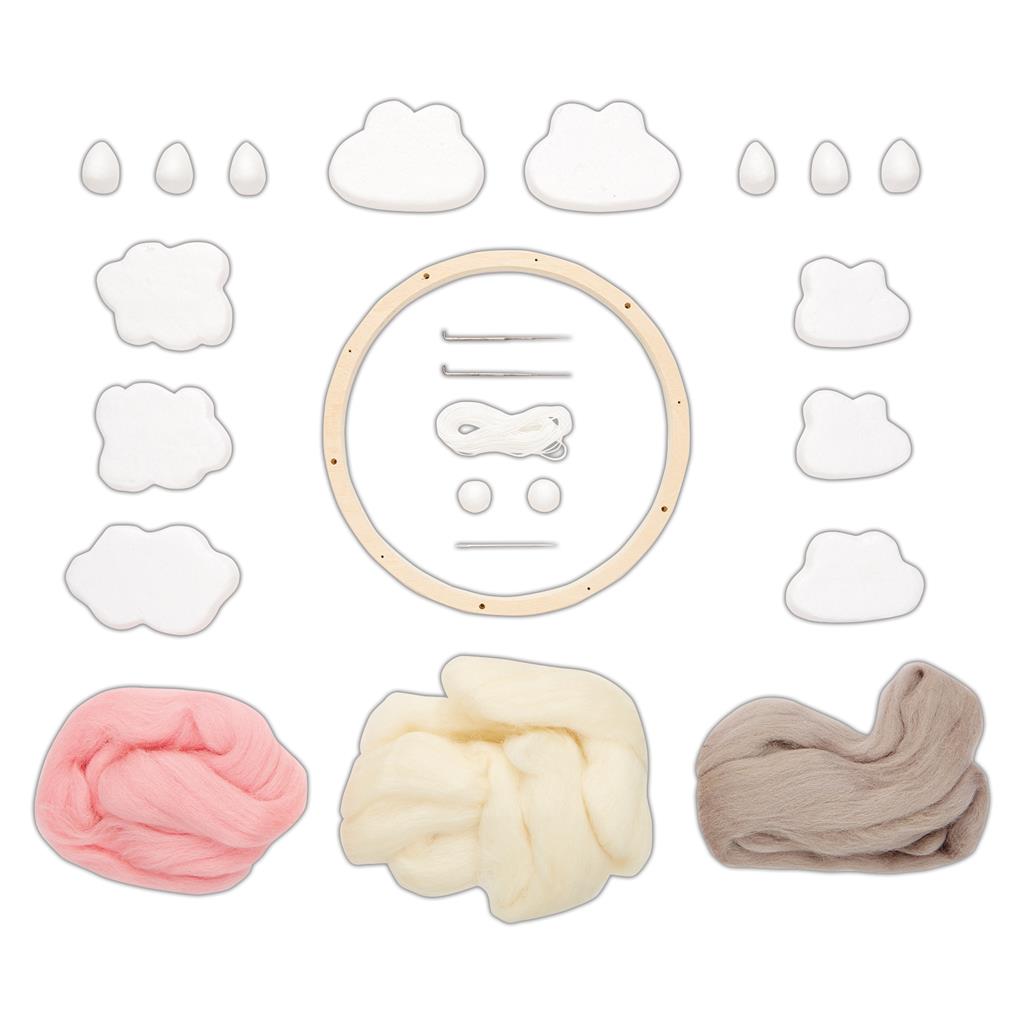 DOCRAFTS kreativni set za filcanje – roze hvatač snova