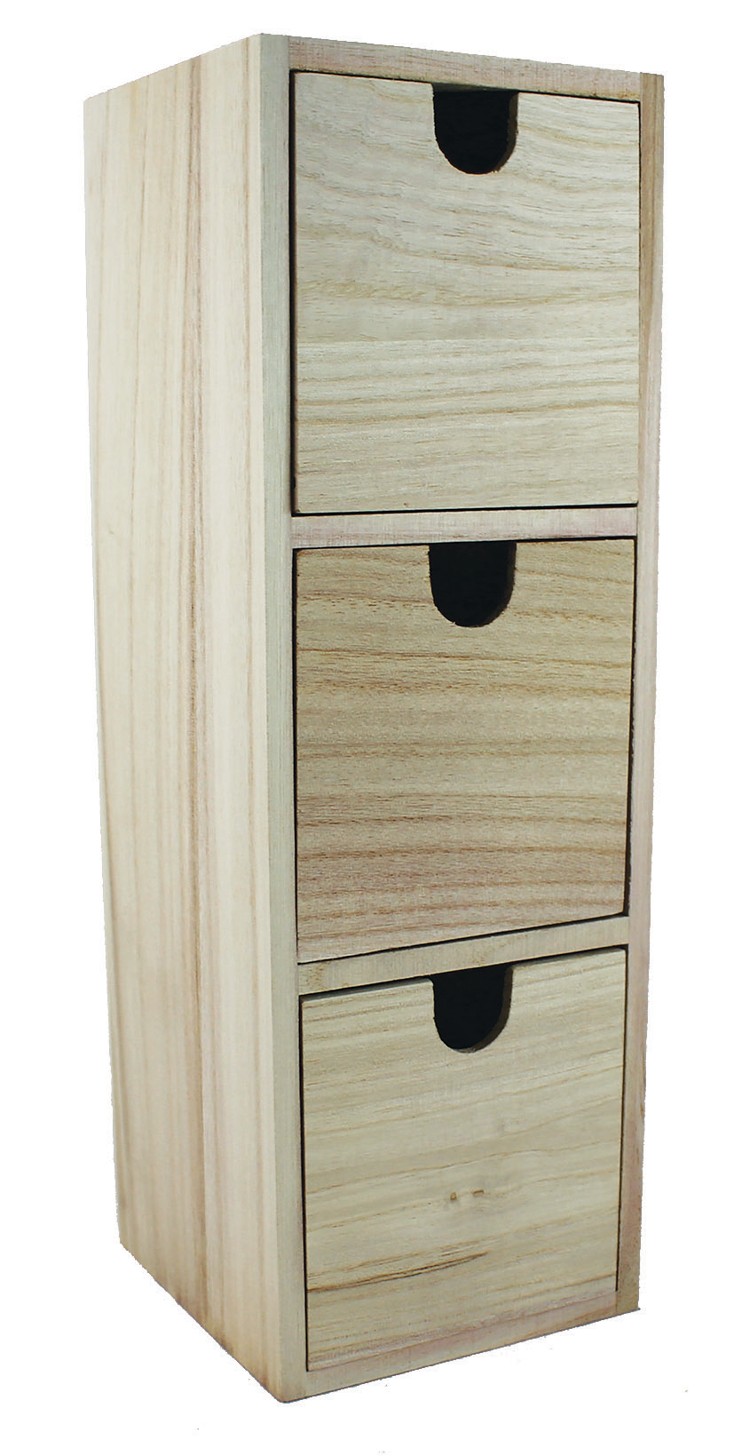 Drvena komoda sa kockastim fiokama Pentart – 11 x 11 x 32,5 cm