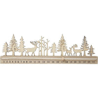 Drveni adventski kalendar - odbrojavanje 40 cm | Artmie