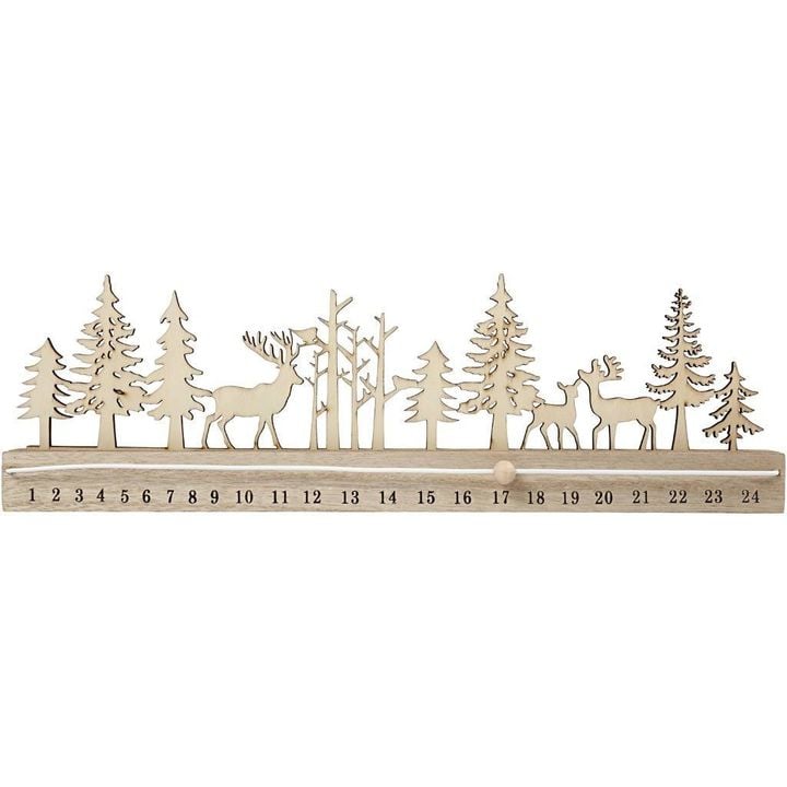 Drveni adventski kalendar - odbrojavanje 40 cm | Artmie