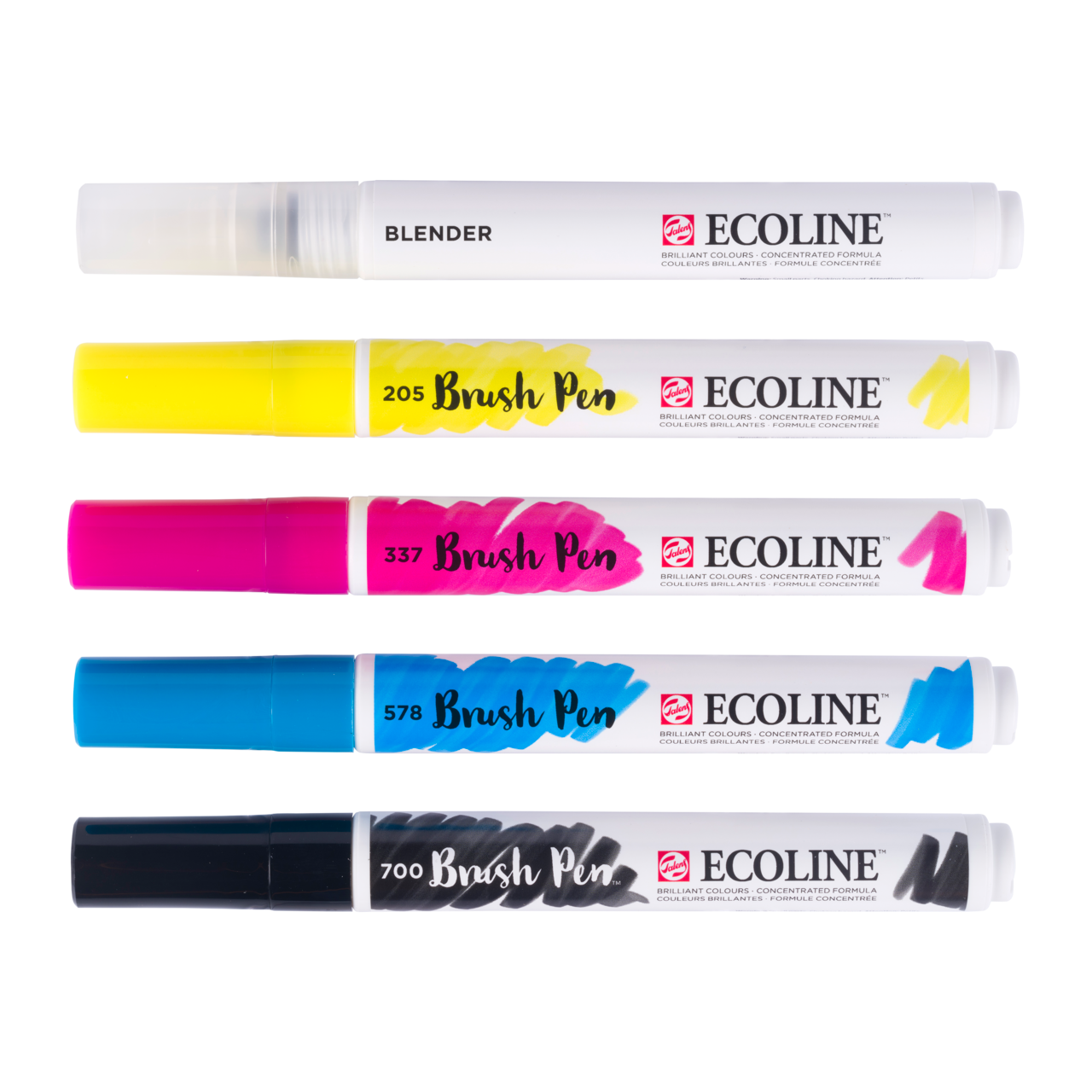 ROYAL TALENS Ecoline set akvarel brush pen flomastera PRIMARY 5 boja