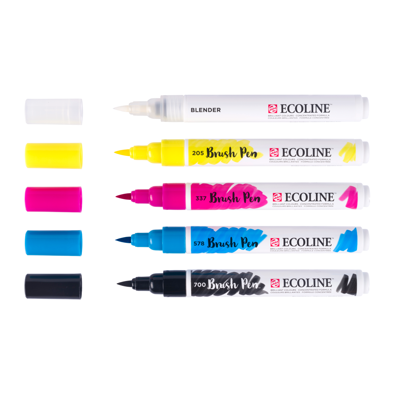 ROYAL TALENS Ecoline set akvarel brush pen flomastera PRIMARY 5 boja