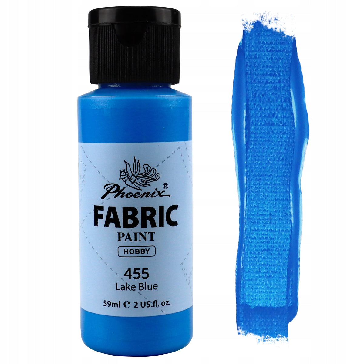 Farba za tekstil Phoenix 59 ml – jezersko plava 455